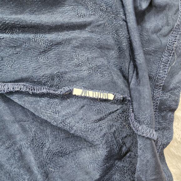 Vintage Maurices Dress Women L Blue Floral Short Sleeve Faux Button Front Skater - Picture 5 of 9